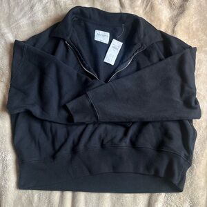 Abercrombie Lightweight Soft AF Quarter Zip Sweatshirt - Size L - NWT